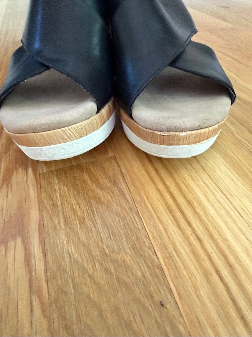 Collection by Clark’s Black Wedge Slingback Sandals sz 9.5 Women's